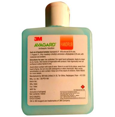 3M Avagard Handrub Hand Sanitizer Antiseptic Solution
