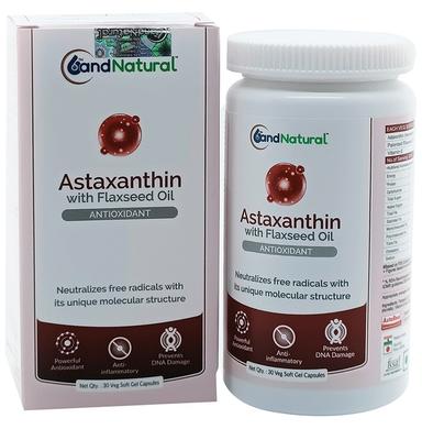 6th and Natural Astaxanthin with Flaxseed Oil Veg Softgel Capsule