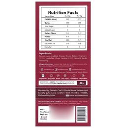 A Diabetic Chef Cranberry Belgian Dark Chocolate (40gm Each)