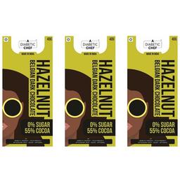 A Diabetic Chef Hazelnut Belgian Dark Chocolate (40gm Each)