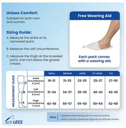 actiLEGS Class I Medical Compression Stocking Open Toe Medium Skin Colour Thigh Length