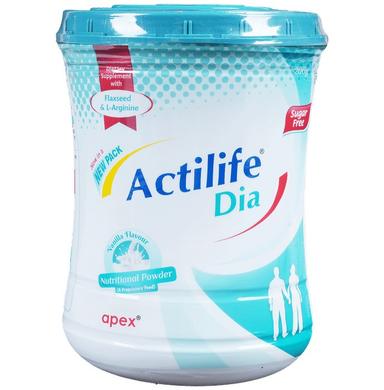 Actilife Dia with Flaxseed & L-Arginine | Sugar Free | Flavour Vanilla Powder