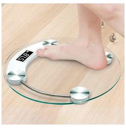 beatXP Thick Tempered Glass Electronic LCD Personal Health Body Fitness Digital Scales Clear
