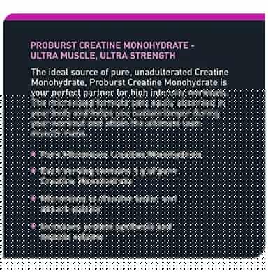 Proburst Creatine Monohydrate Powder Unflavoured