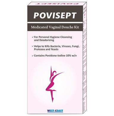West-Coast Povisept 10% Medicated Vaginal Douche | Helps to Maintain Personal Hygiene, Cleansing and Deodorizing | Kit