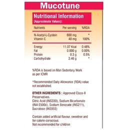 Mucotune Effervescent Tablet Orange Sugar Free