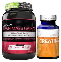 Advance Nutratech Combo Pack of Lean Mass Gainer Chocolate 1kg and Creatine Monohydrate Unflavored 100gm