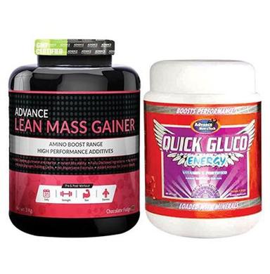 Advance Nutratech Combo Pack of Lean Mass Gainer Chocolate 3kg and Quick Gluco Energy Orange 1kg