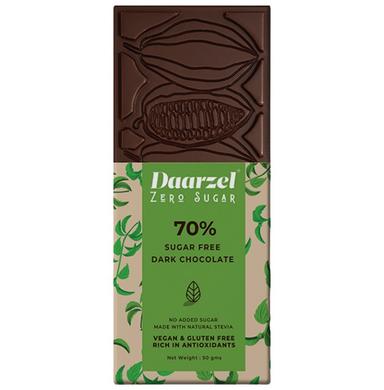 Daarzel Zero Sugar 70% Sugar Free Dark Chocolate Plain