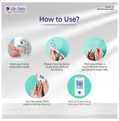 Dr. Odin GLM 73 Blood Glucose Monitor GOD Meter Only