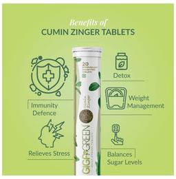 Anisue Healthcare Gigagreen Effervescent Tablet (20 Each) Cumin Zinger