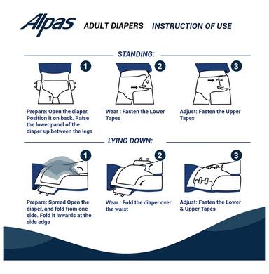 Alpas Beyond Freedom Adult Diaper 28-44 inches Medium