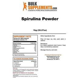 Bulk Supplements Pure Spirulina Powder