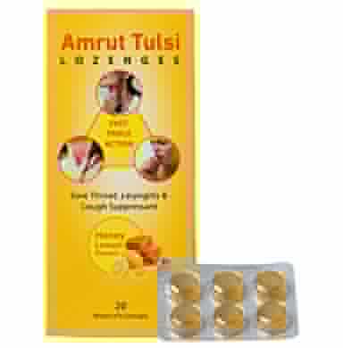 Amrut Tulsi Lozenges (6 Each) Honey Lemon