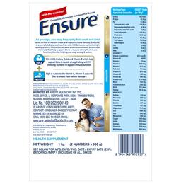 Ensure Powder Powder Complete Balanced Drink for Adults | For Strength, Immunity & Energy | With Essential Vitamins | Nutrition Formula Chocolate Refill