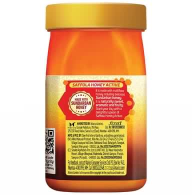Saffola Honey Active | Made with Sundarban Forest Honey | No Sugar Adulteration