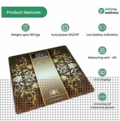 Sahyog Wellness Personal Digital Weighing Scale Black & Golden