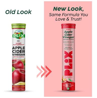 Plix Apple Cider Vinegar ACV with the Mother | Effervescent Tablet for Weight Management (15 Each)